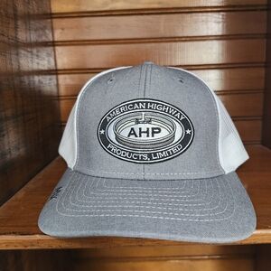 Gray and White AHP Baseball Cap